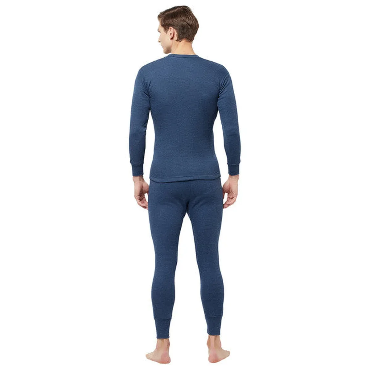 T.T. Mens Navy Slim Fit Solid Hotpot Thunder Thermal Set, photo 3 of 4