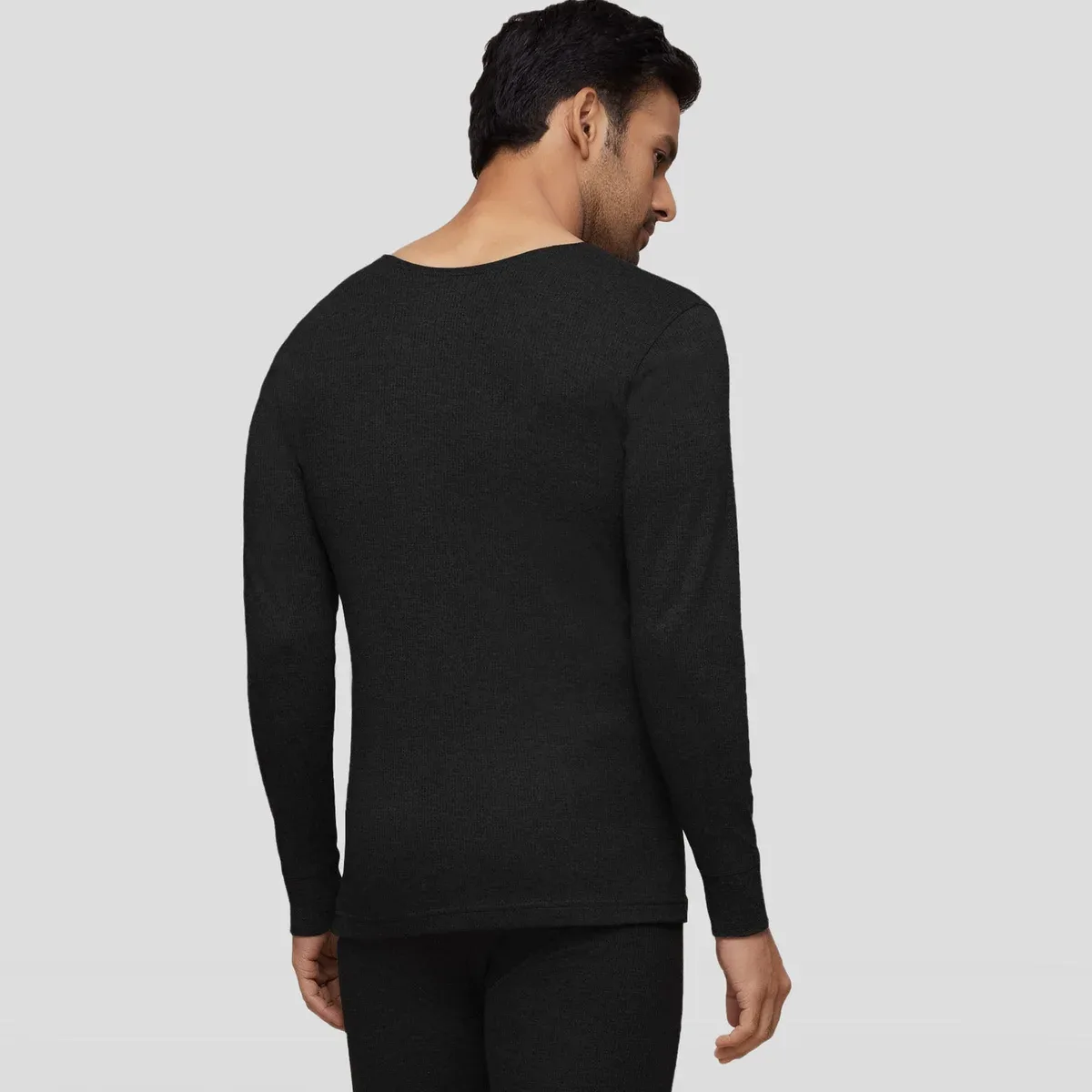 Cotton Rich Long Sleeve Thermal Set Pitch Black, photo 3 of 4