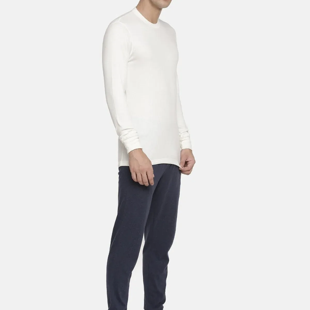 Men's Thermal Uppers Viscose Cotton Blend Full Sleeves Crew Neck and Satin-Soft Smoothness | M1051, photo 4 of 4