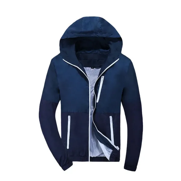 Jacket Men Windbreaker 2018 Spring Autumn Fashion Jacket Men's Hooded Casual Jackets Male Coat Thin Men Coat O