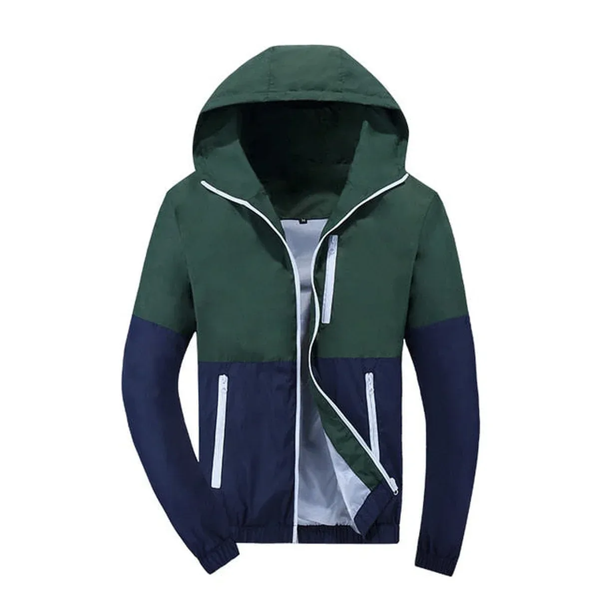Jacket Men Windbreaker 2018 Spring Autumn Fashion Jacket Men's Hooded Casual Jackets Male Coat Thin Men Coat O, photo 2 of 4