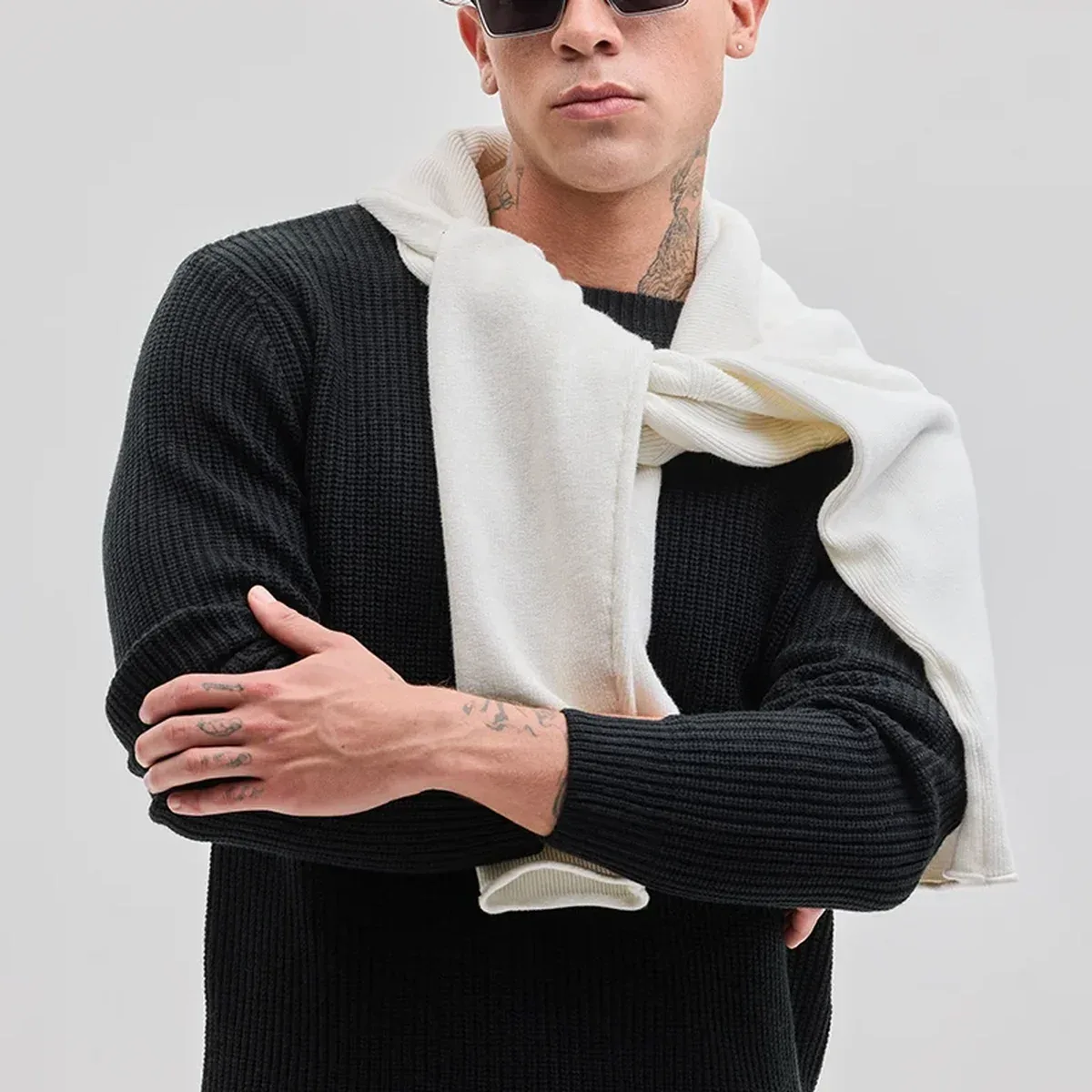 Black Fisherman Knit Sweater, photo 1 of 4