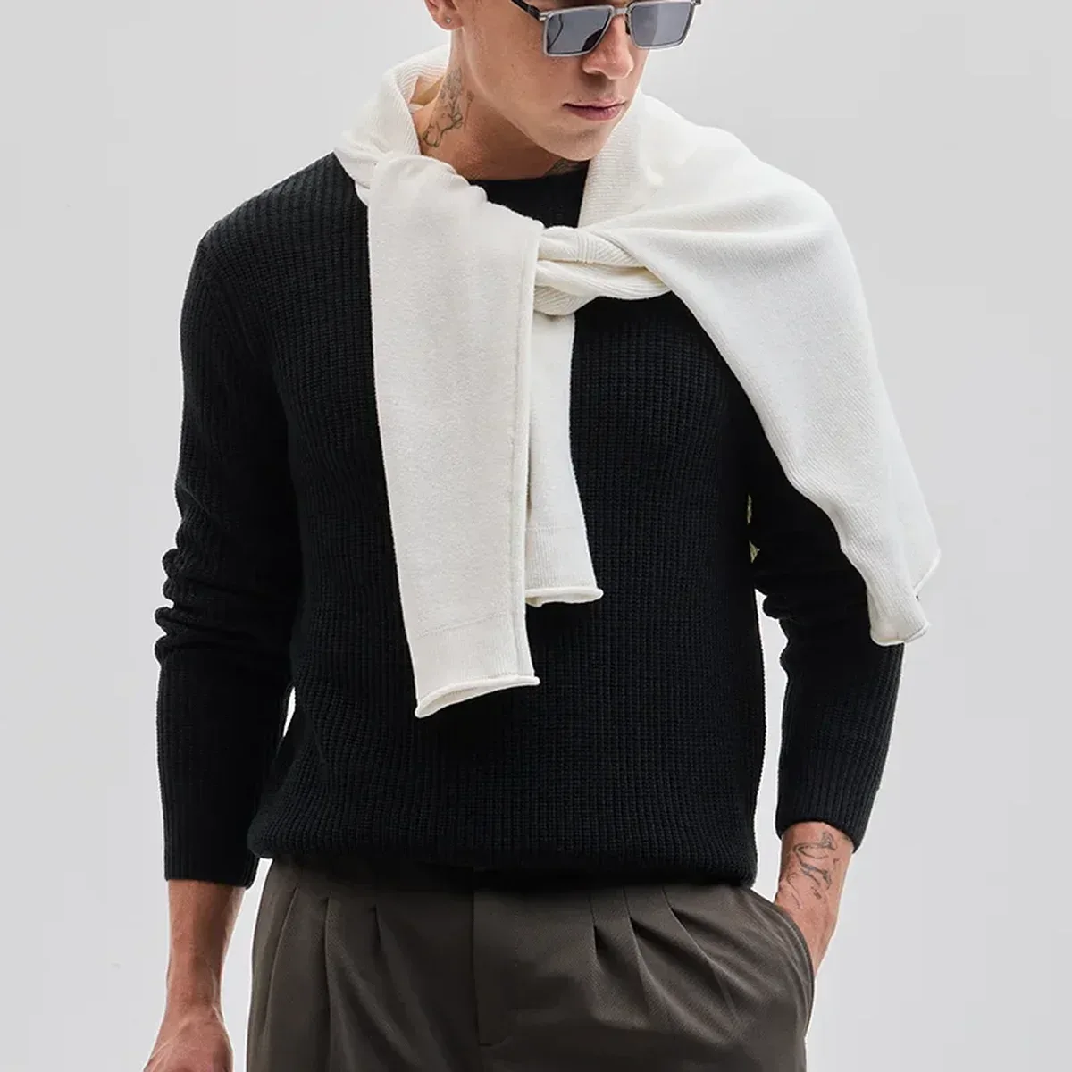 Black Fisherman Knit Sweater, photo 4 of 4