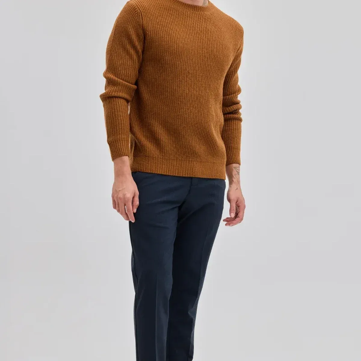 Brown Fisherman Knit Sweater, photo 4 of 4