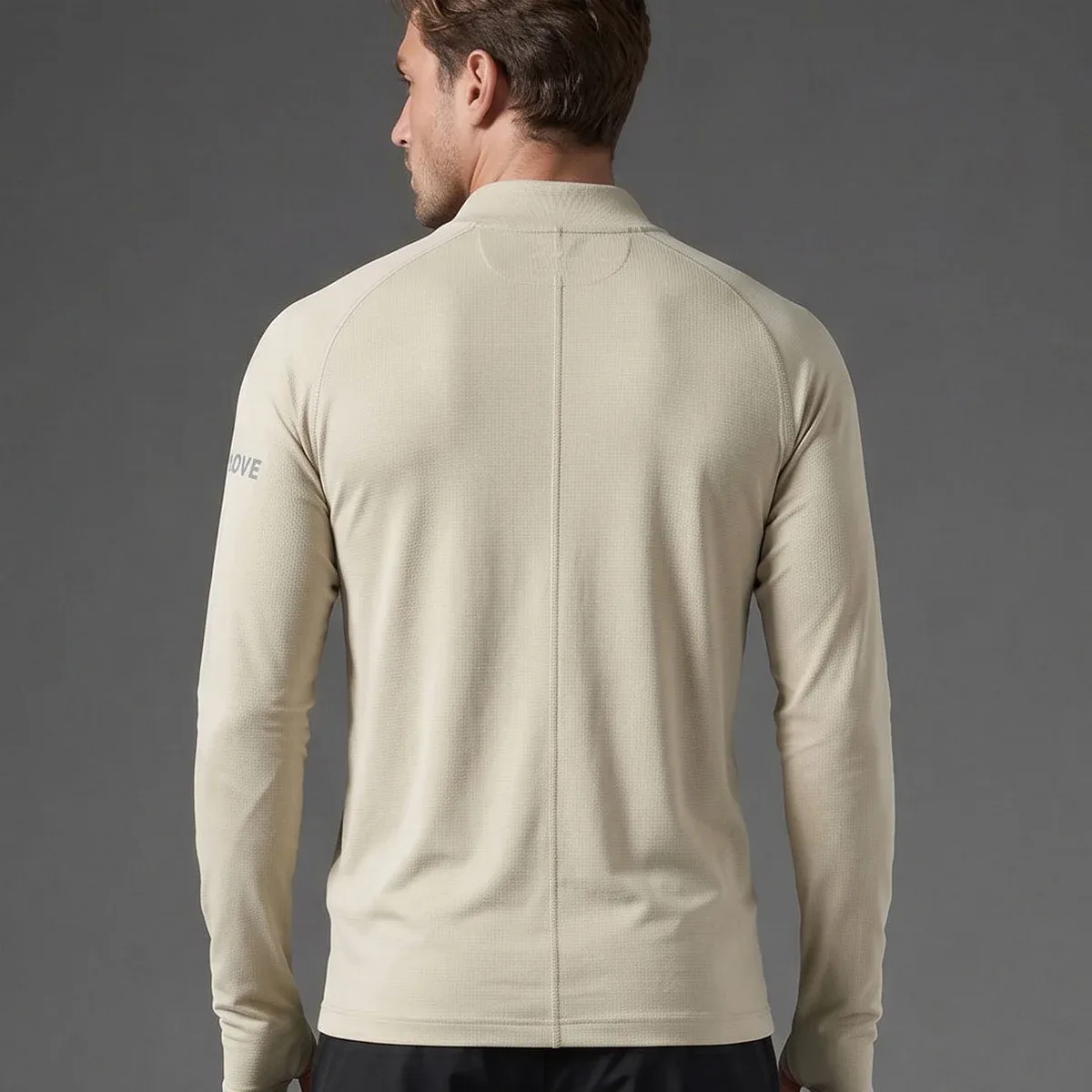 Quarter Zip Sweatshirt | Active | Beige, photo 3 of 4