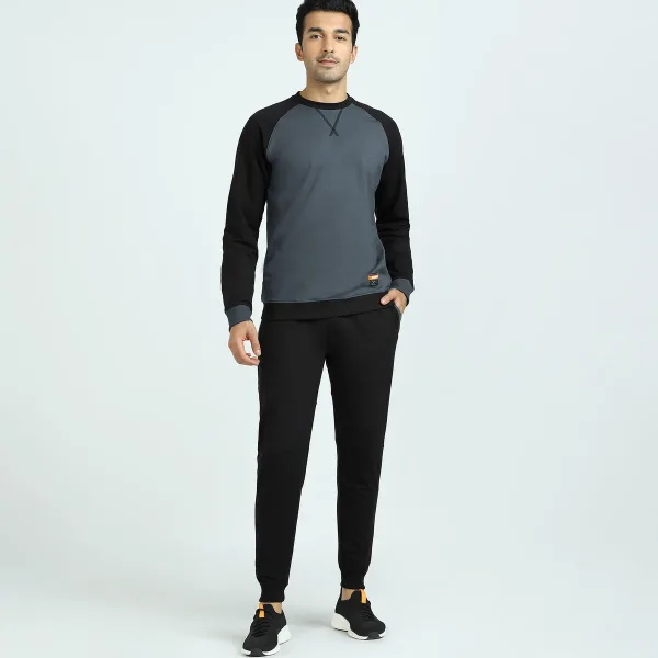Quest French Terry Cotton-Blend Sweatshirt And Joggers Co-ord Set - Phantom Grey