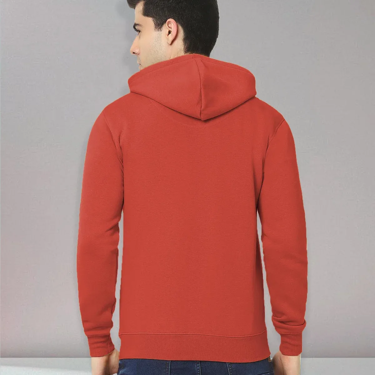 Men|Hooded Sweatshirt|Regular Fit|Cotton Blend Fleece|Full Zipper Winter Hoodie With Side Pockets|Full Sleeve , photo 4 of 4