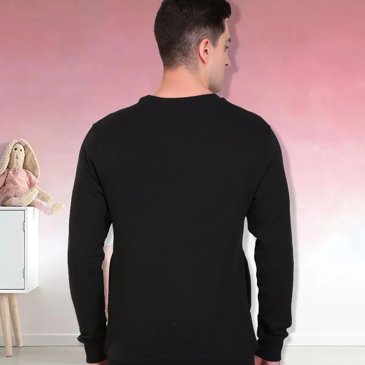 Full Sleeve Printed Men Sweatshirt - Black, photo 3 of 4