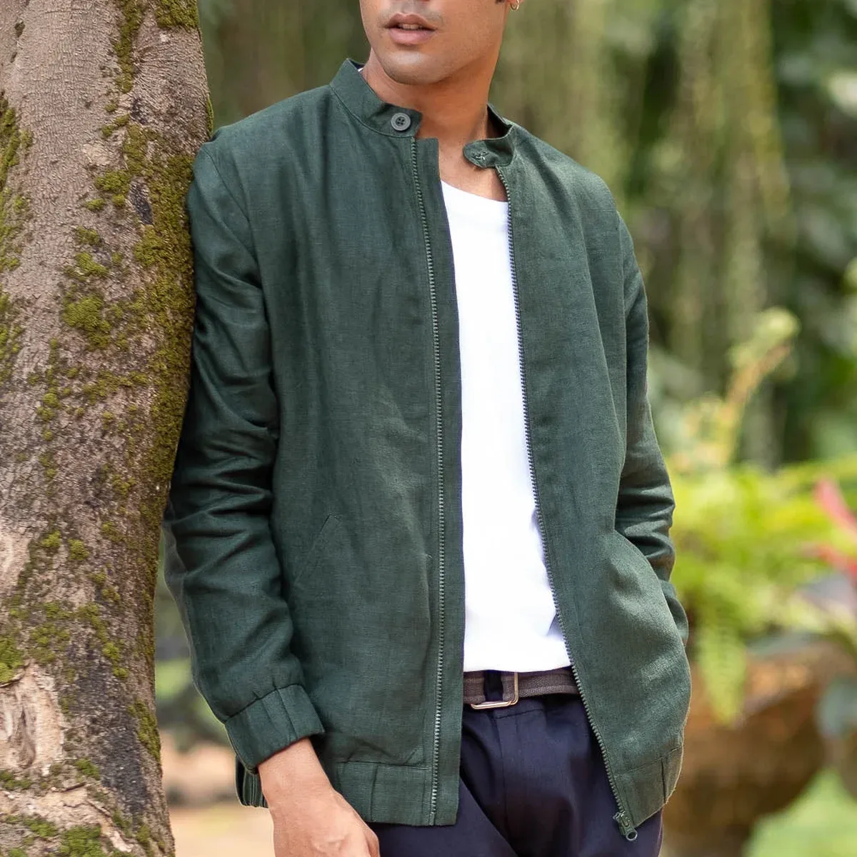 The Linen Bomber Jacket, photo 1 of 4