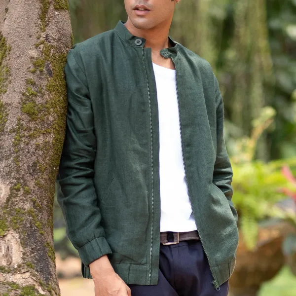 The Linen Bomber Jacket