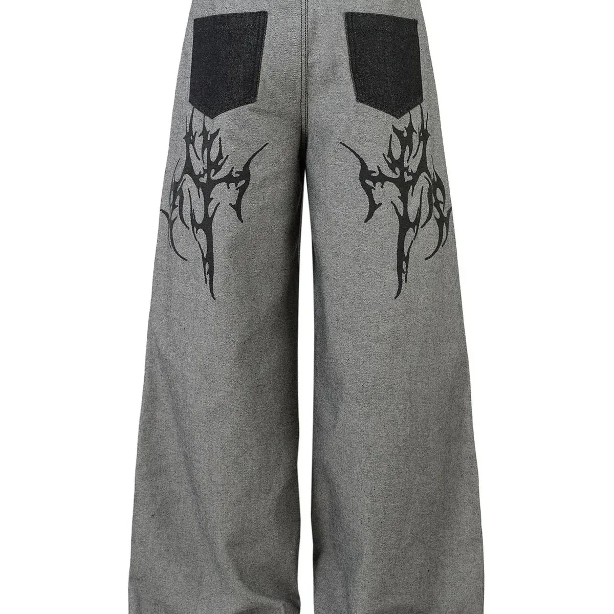 Men's Lightning Pattern Wide Leg Jeans, photo 3 of 4