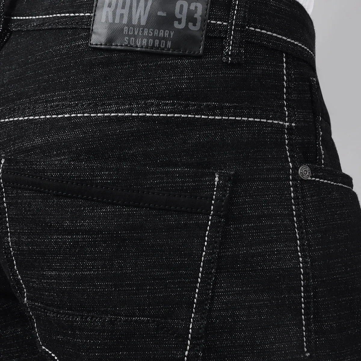 Men's Black Straight Fit Jeans, photo 2 of 4