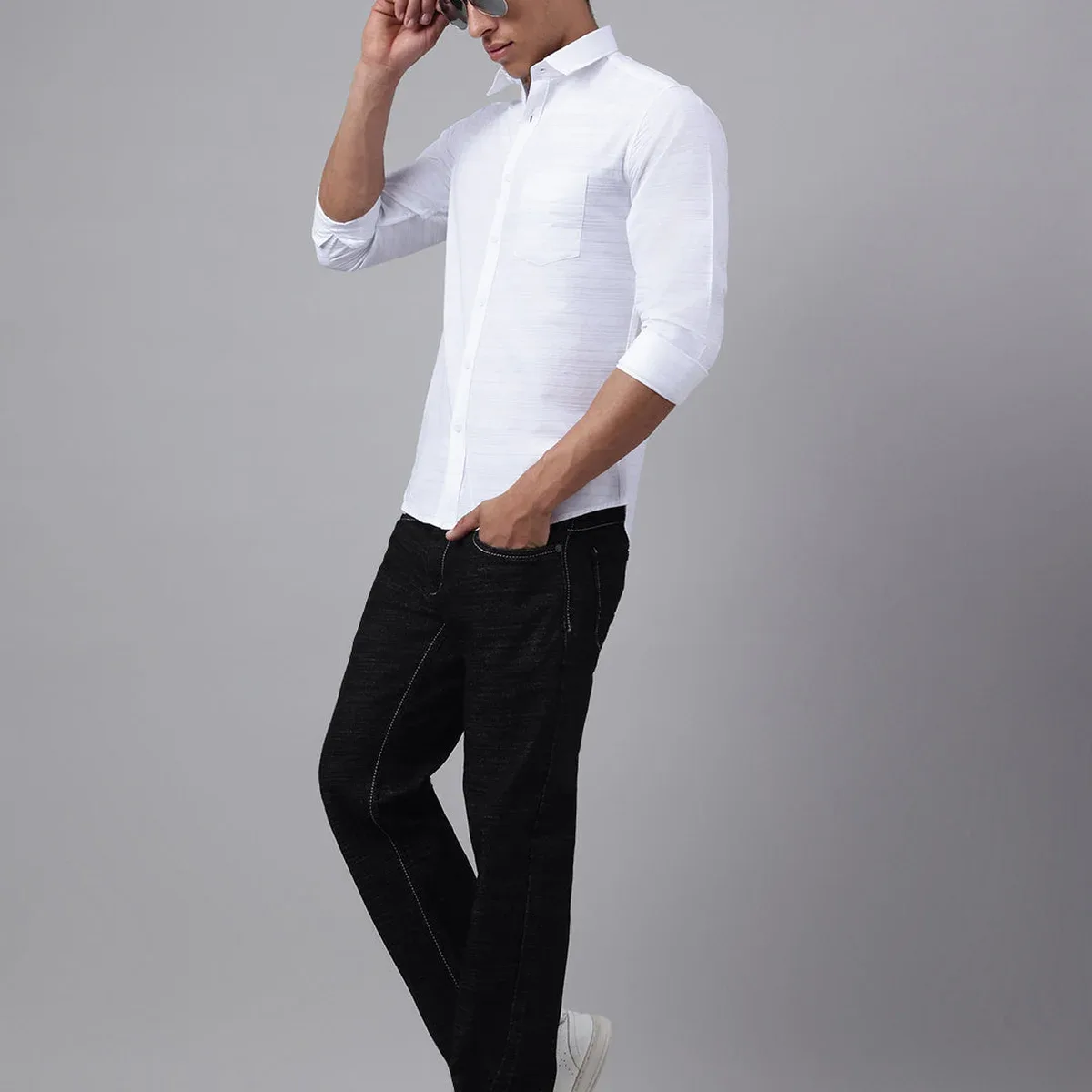 Men's Black Straight Fit Jeans, photo 3 of 4