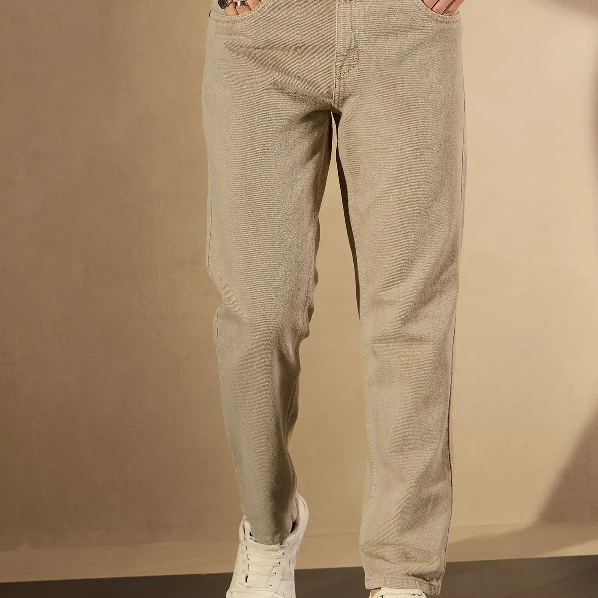 Mud Yellow Korean Baggy Jeans, photo 2 of 4