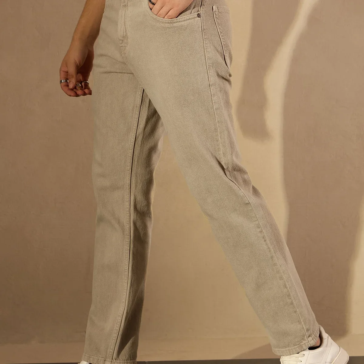 Mud Yellow Korean Baggy Jeans, photo 3 of 4