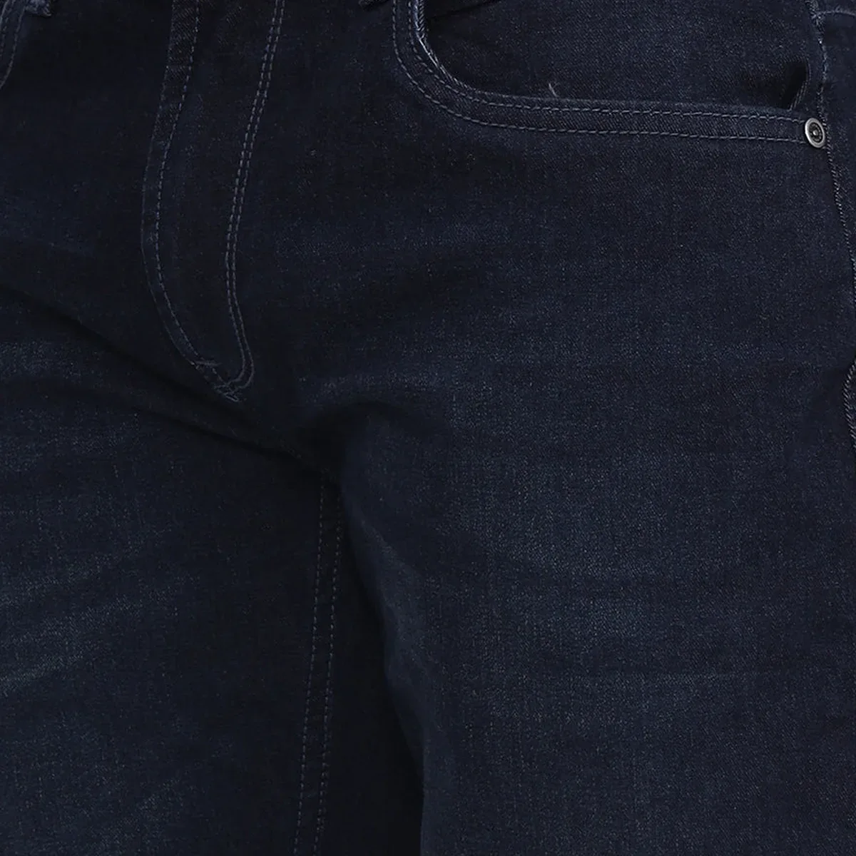 Dark Indigo Blue Washed Slim Fit Jeans, photo 2 of 4