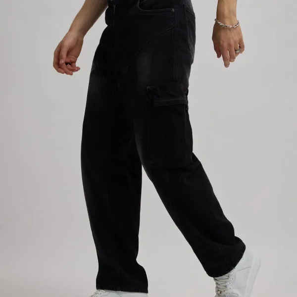 Vinnie - Cargo Jeans - Black
