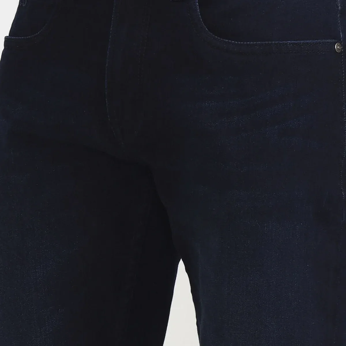 Deep Indingo Blue Washed Slim Fit Jeans, photo 2 of 4