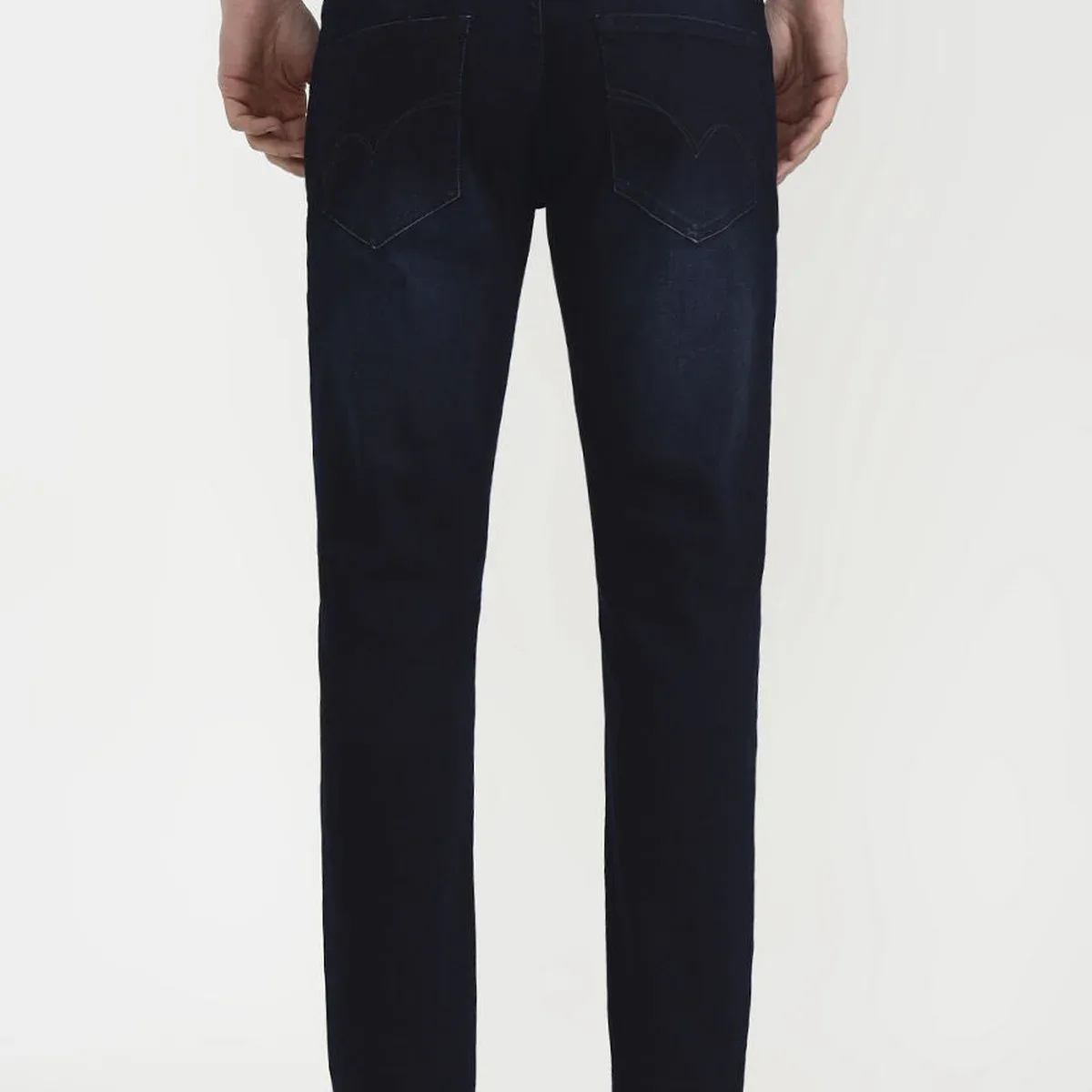 Deep Indingo Blue Washed Slim Fit Jeans, photo 4 of 4