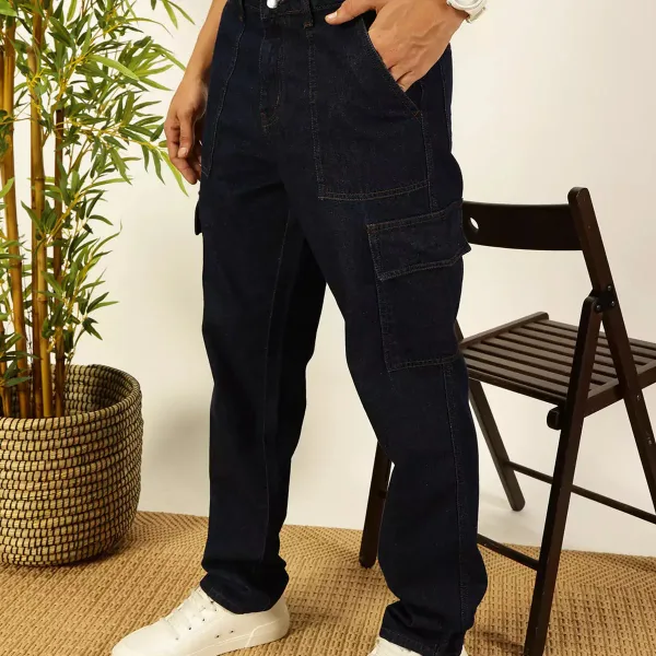 Men Cotton Mid-Rise Smart Cotton Relaxed Fit Jeans