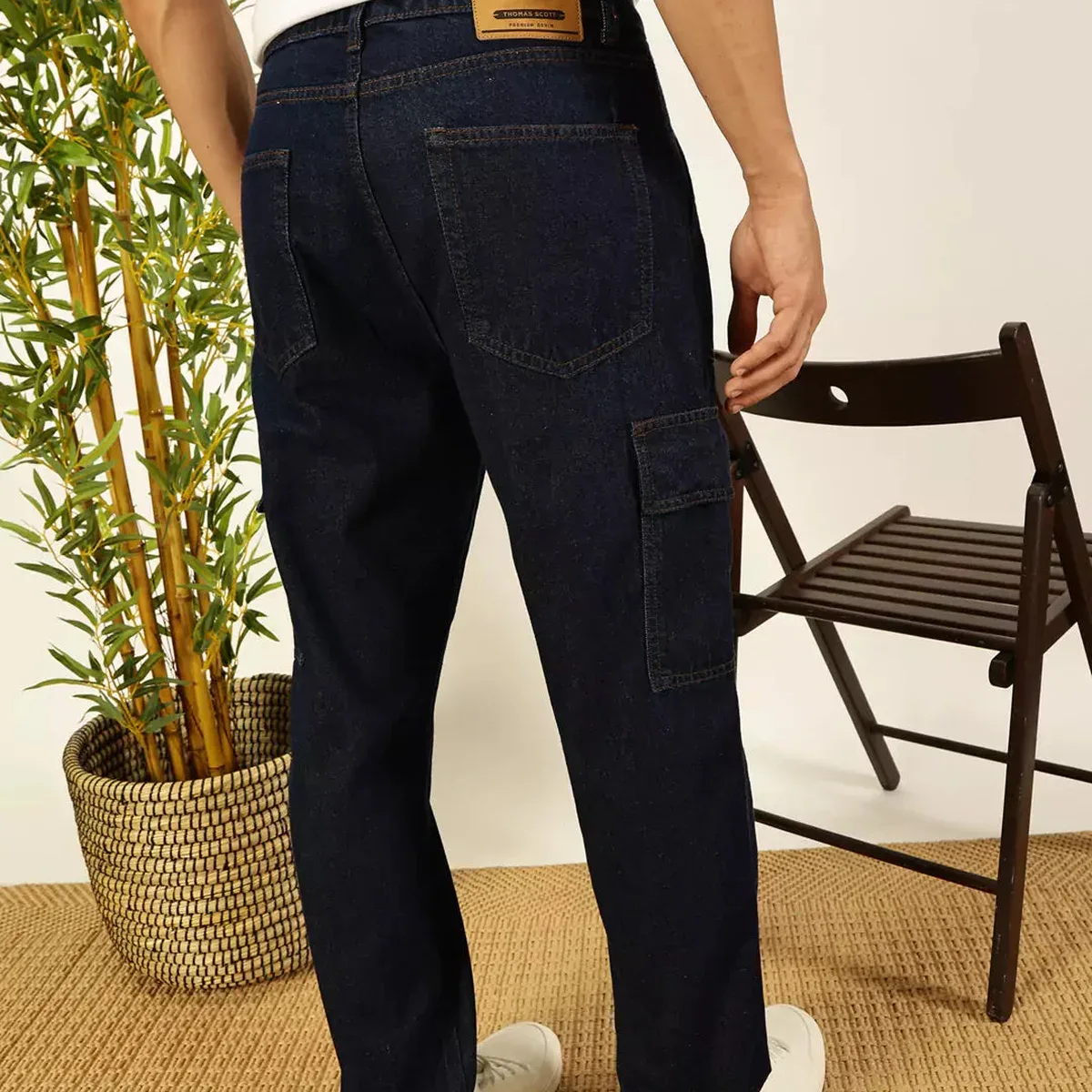 Men Cotton Mid-Rise Smart Cotton Relaxed Fit Jeans, photo 3 of 4