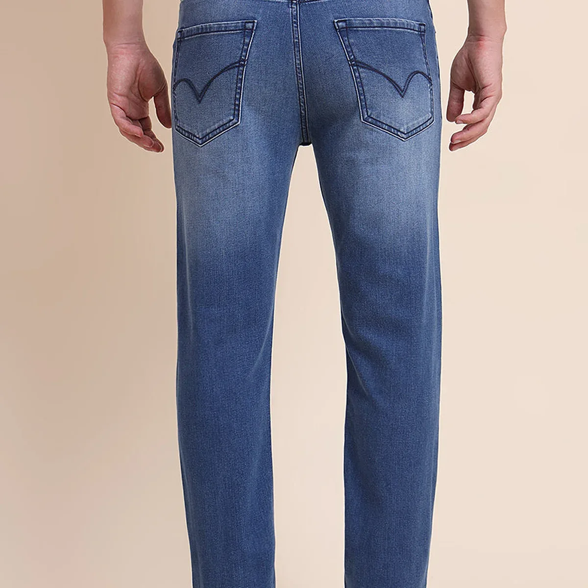 Mid Blue Indigo Washed Straight Fit Jeans, photo 4 of 4