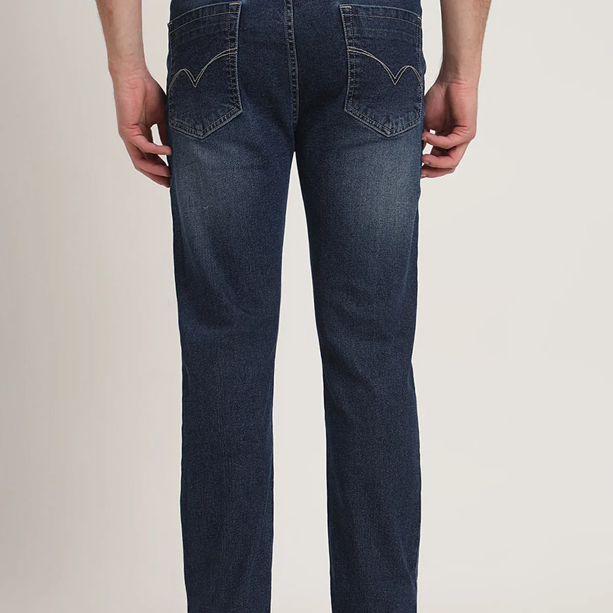 Mid Indigo Blue Washed Straight Fit Jeans, photo 4 of 4