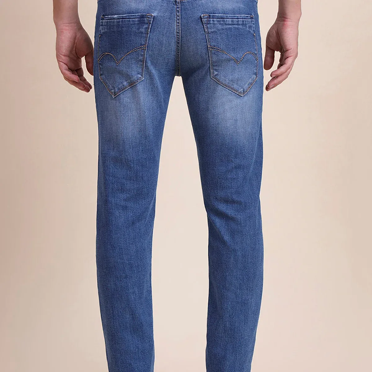 Mid Indigo Blue Washed Slim Fit Jeans, photo 4 of 4