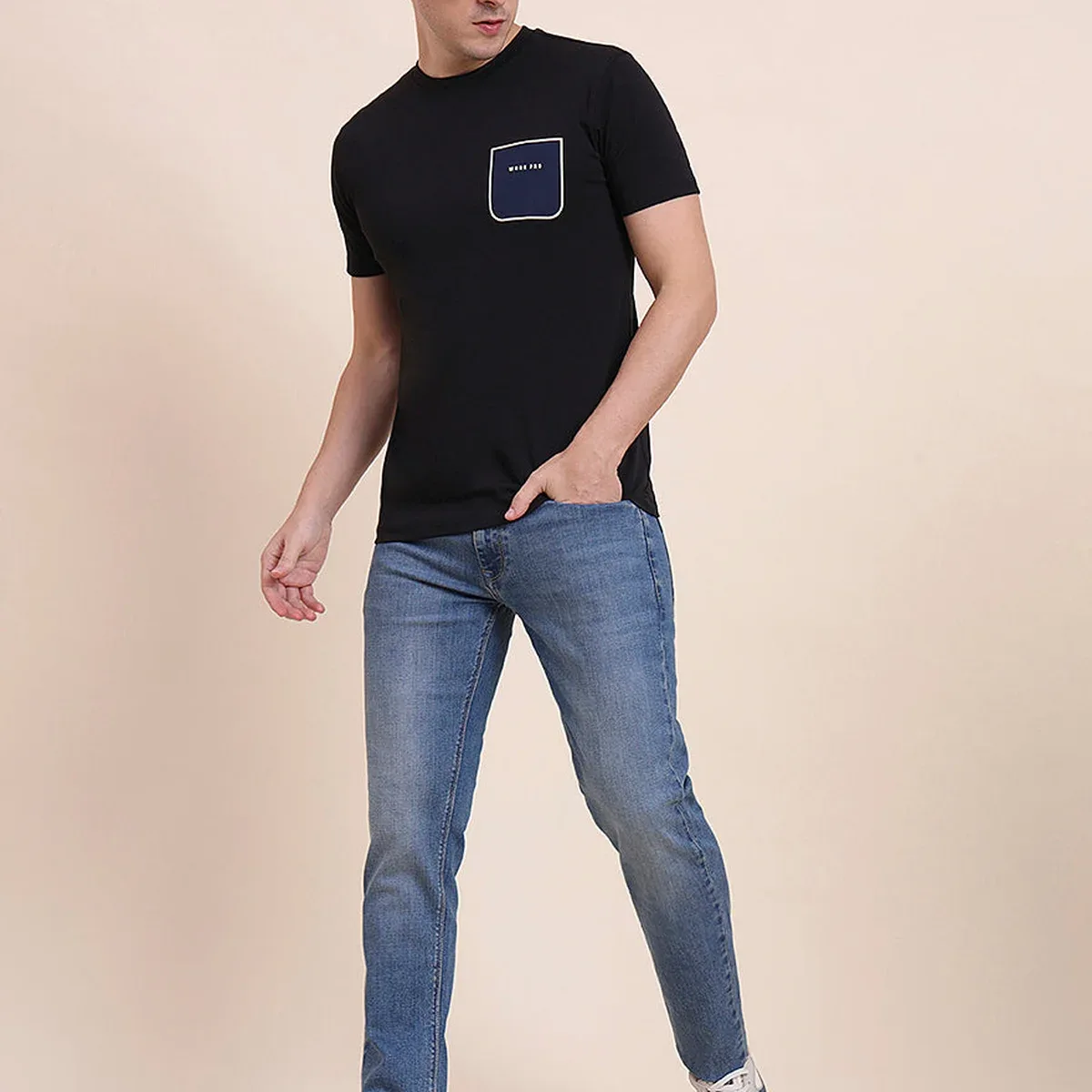 Mid Blue Washed Slim Fit Jeans, photo 1 of 4