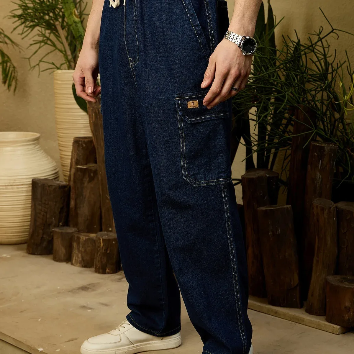 Dark Blue Cargo Jeans, photo 2 of 4