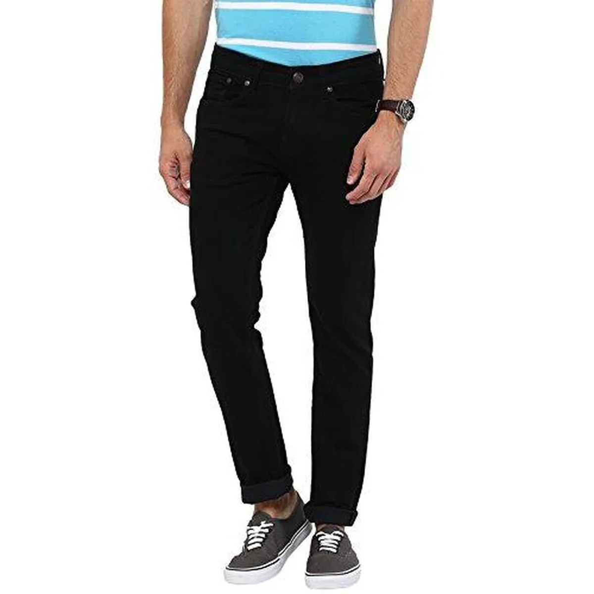 American Crew Men's Black Slim Fit Jeans - 32 (ACJN141-32), photo 1 of 4