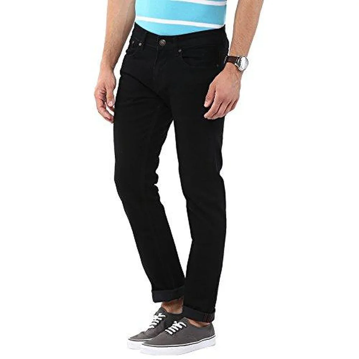 American Crew Men's Black Slim Fit Jeans - 32 (ACJN141-32), photo 2 of 4