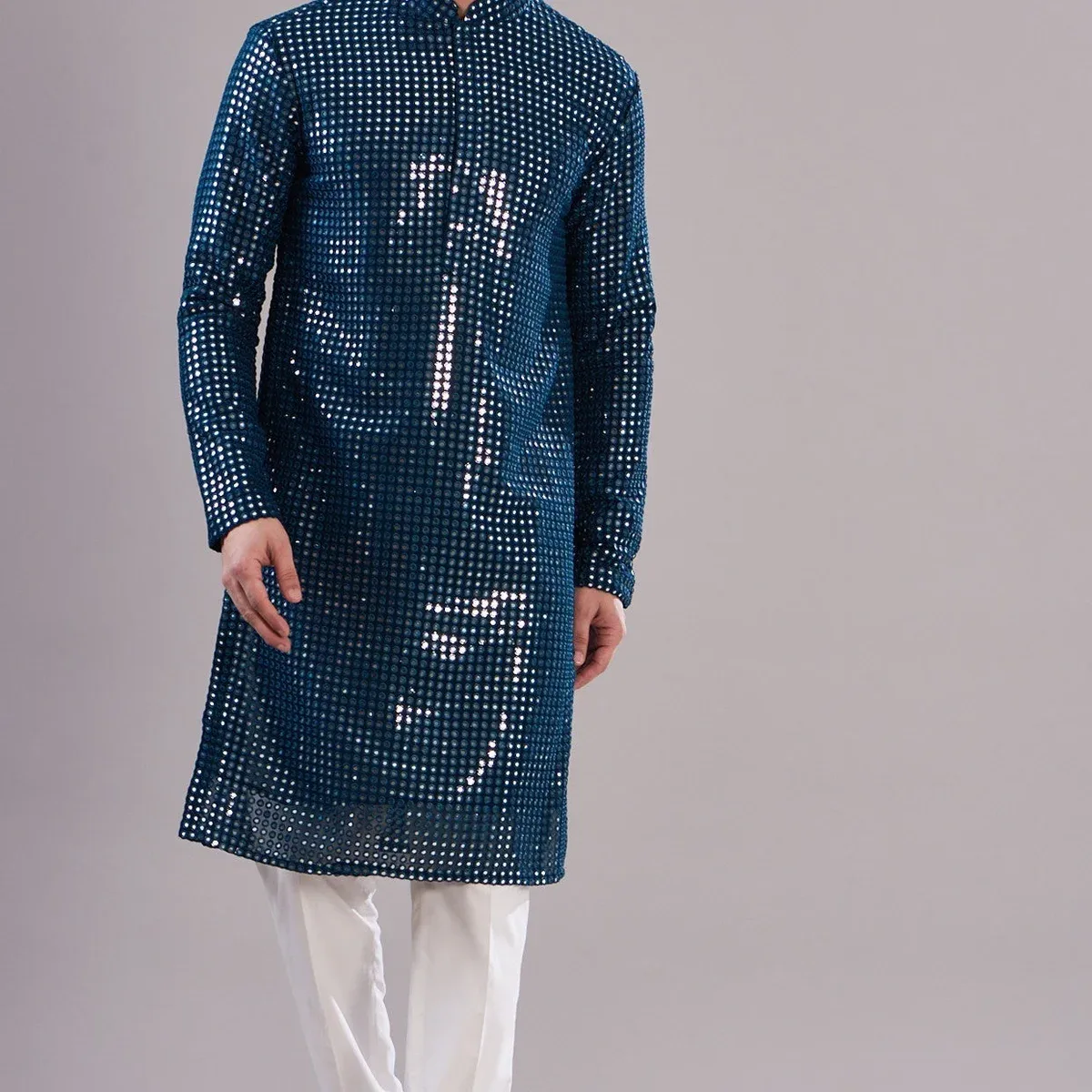 Signature mirror work kurta, photo 1 of 4