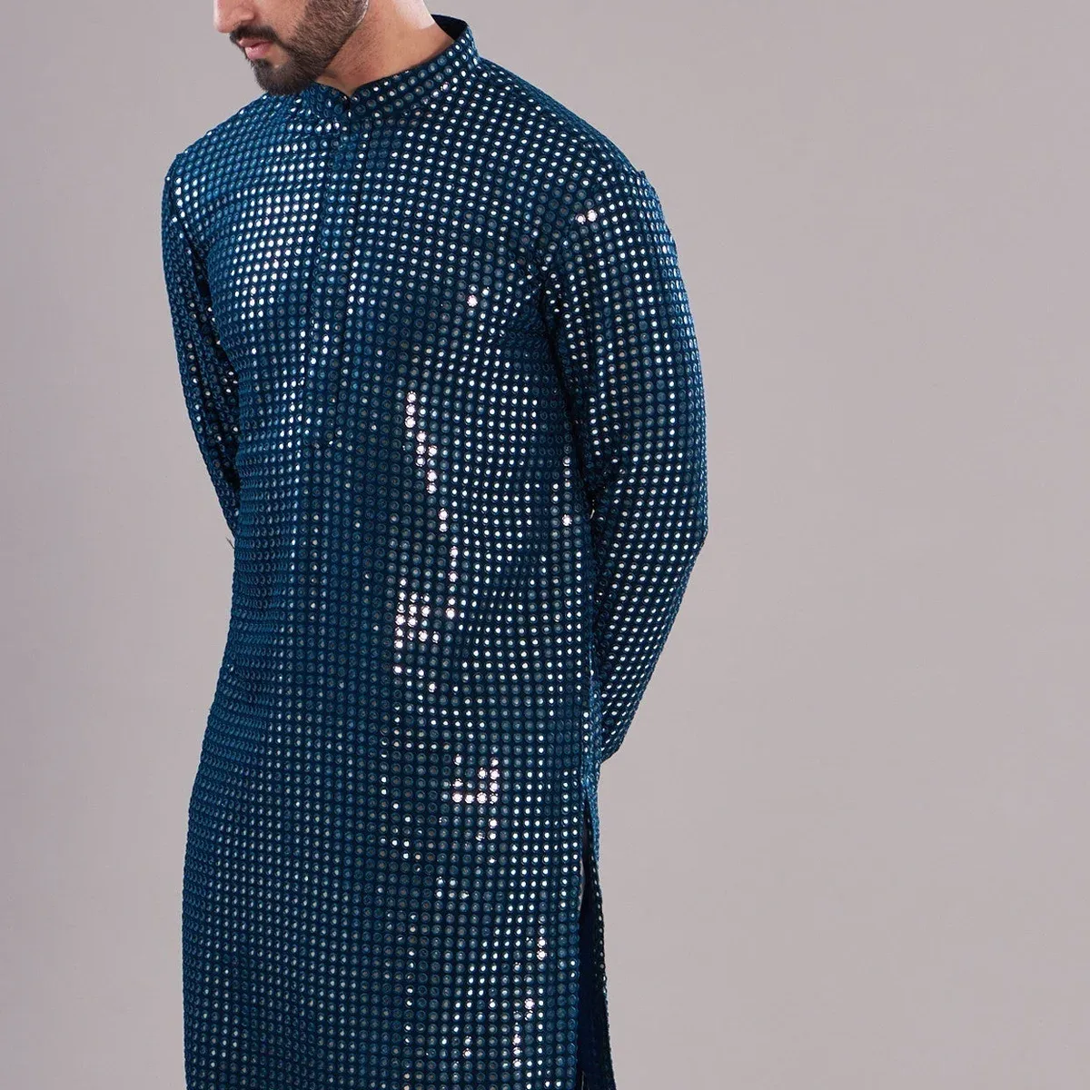 Signature mirror work kurta, photo 3 of 4