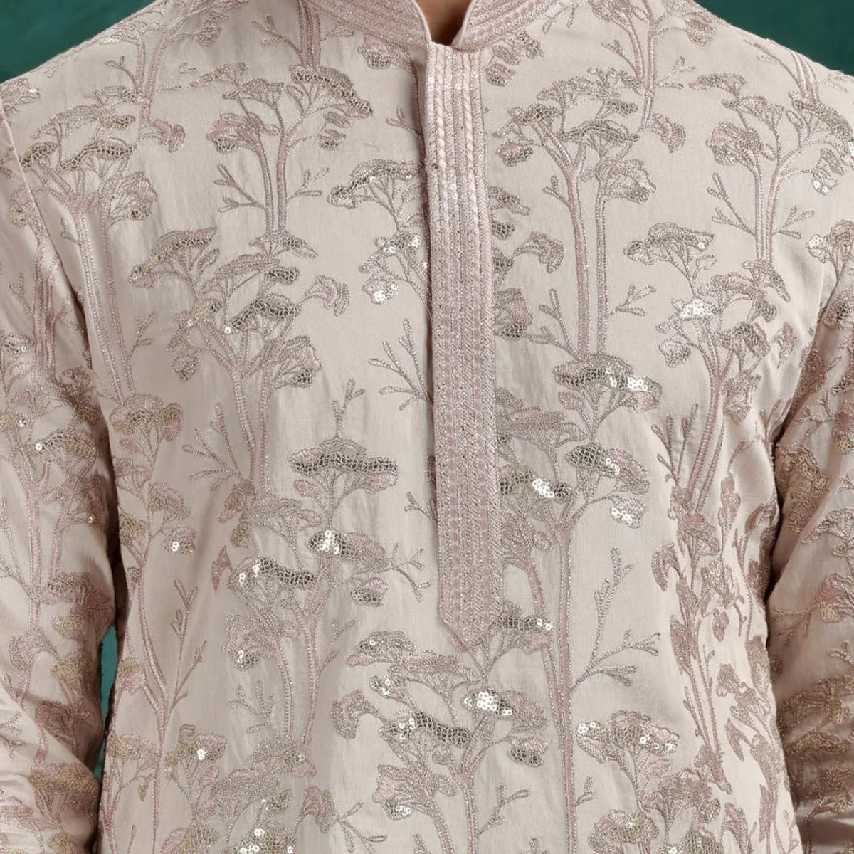 Peach Embroidered Kurta Pajama | TULA, photo 2 of 4