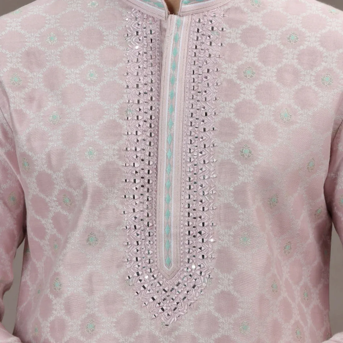 Pink Printed Kurta Pajama | JB X JB, photo 2 of 4