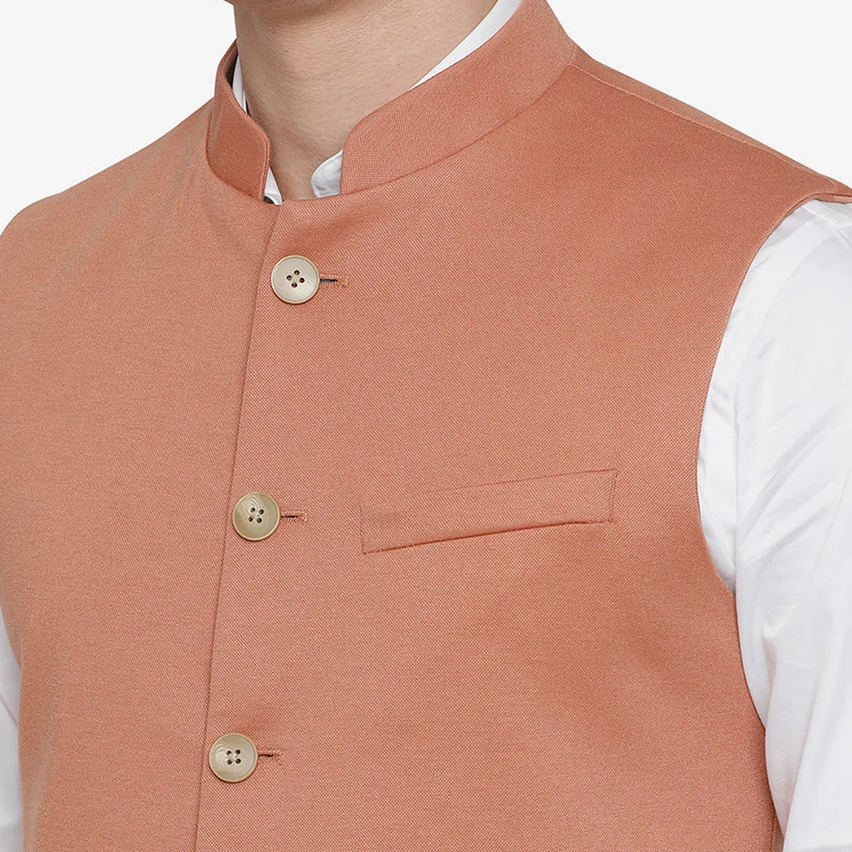Light Orange Bandhgala Jacket | JB Studio, photo 2 of 4