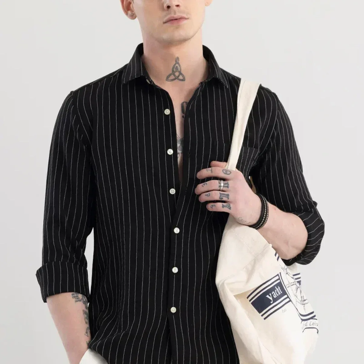 Black Stripes Slim Fit Shirt, photo 1 of 4
