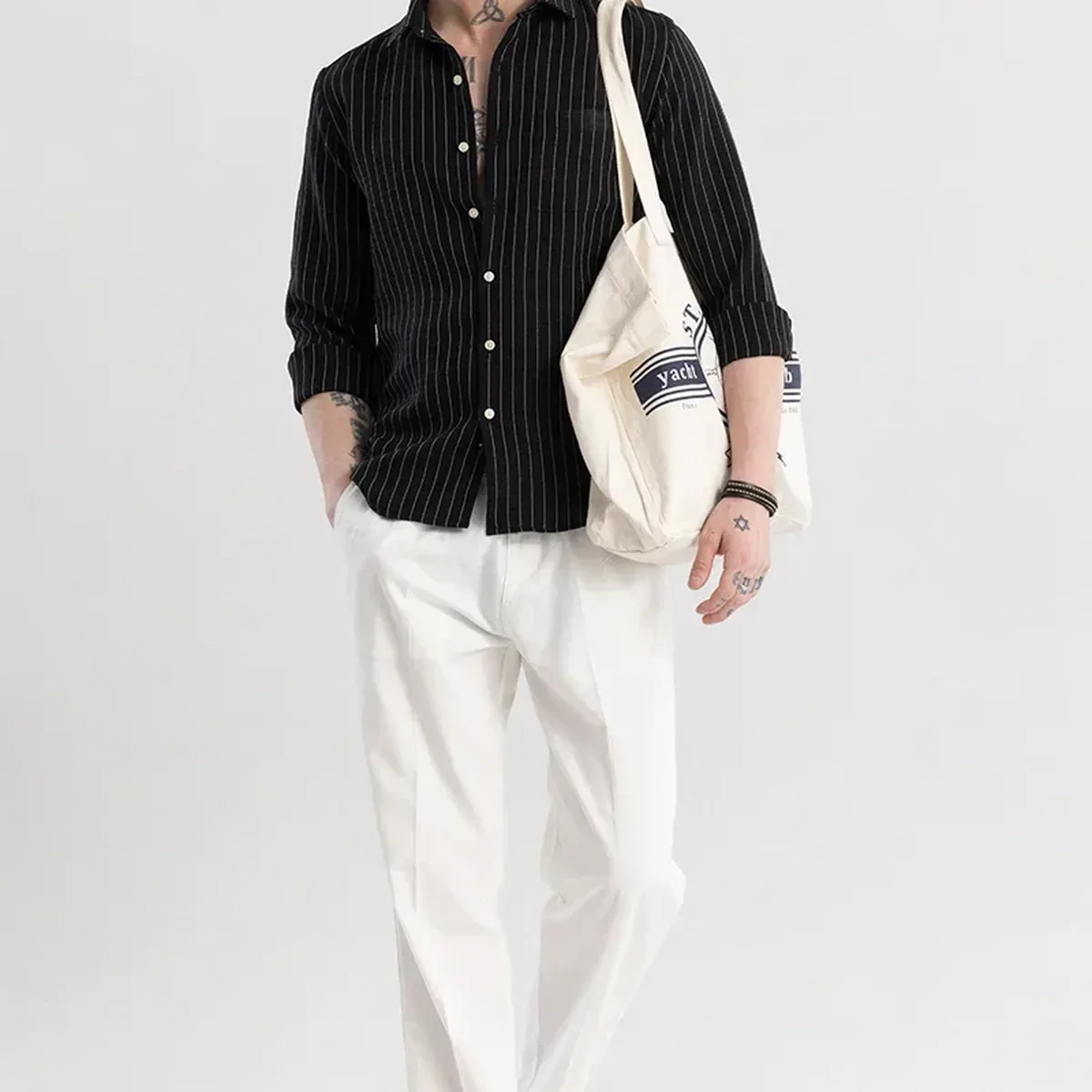 Black Stripes Slim Fit Shirt, photo 2 of 4
