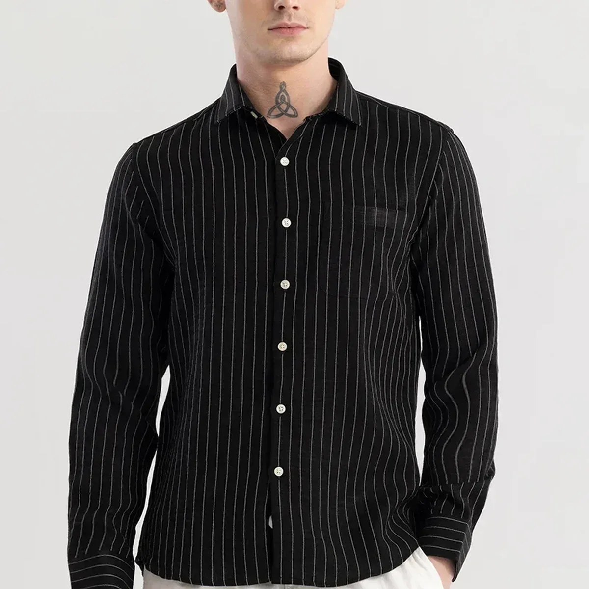 Black Stripes Slim Fit Shirt, photo 4 of 4