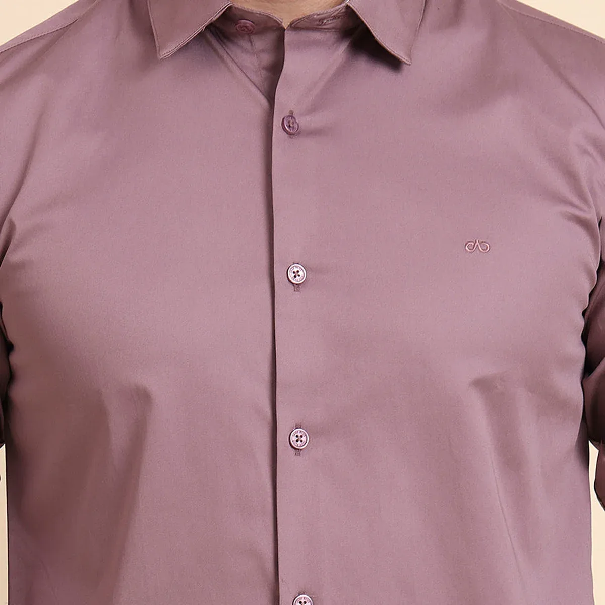 Violet Solid Slim Fit Casual Shirt, photo 2 of 4