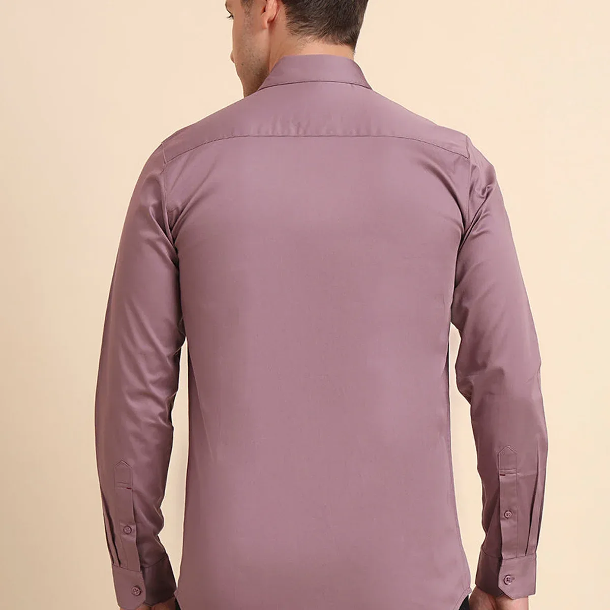 Violet Solid Slim Fit Casual Shirt, photo 4 of 4