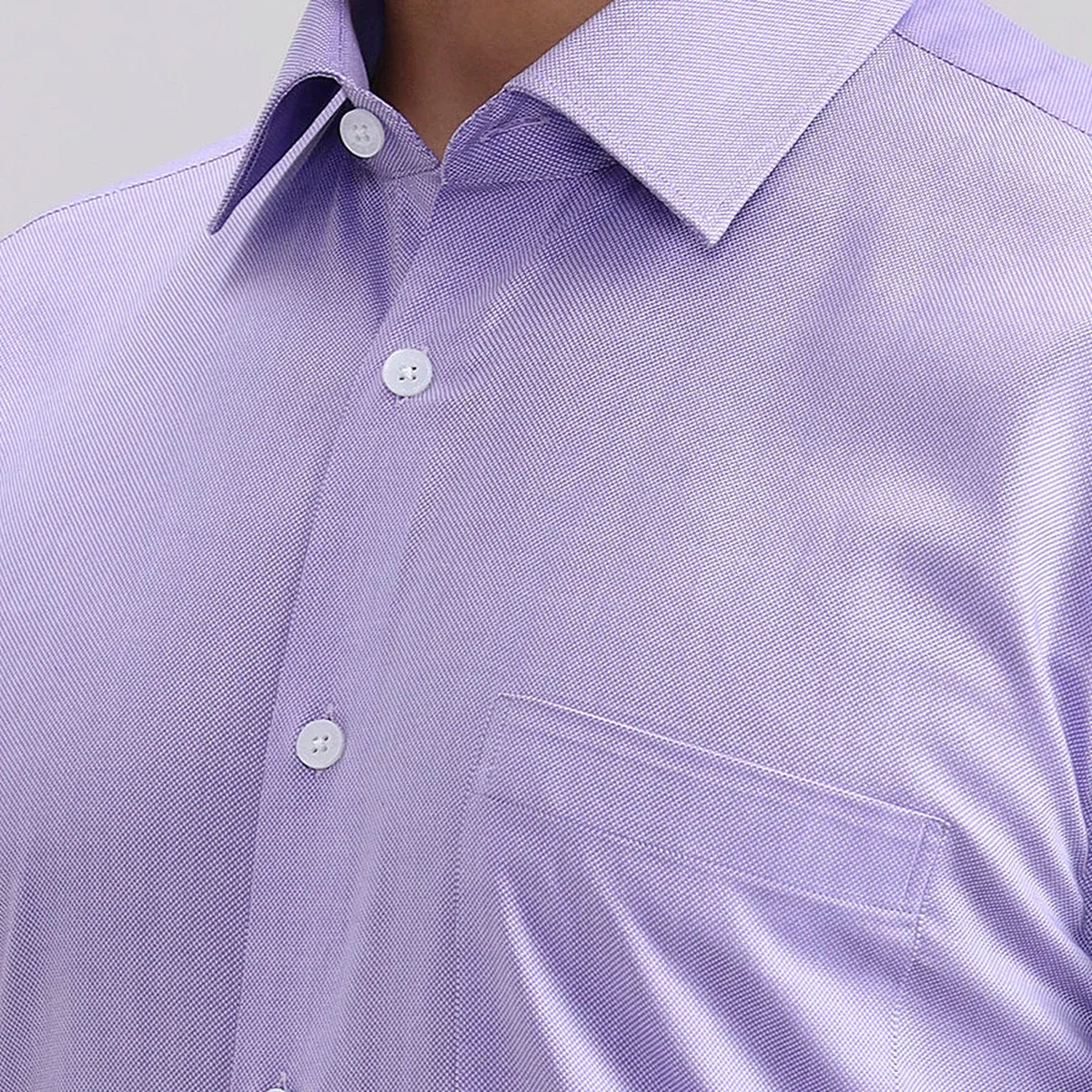 Purple Solid Regular Fit Formal Shirt, photo 2 of 4