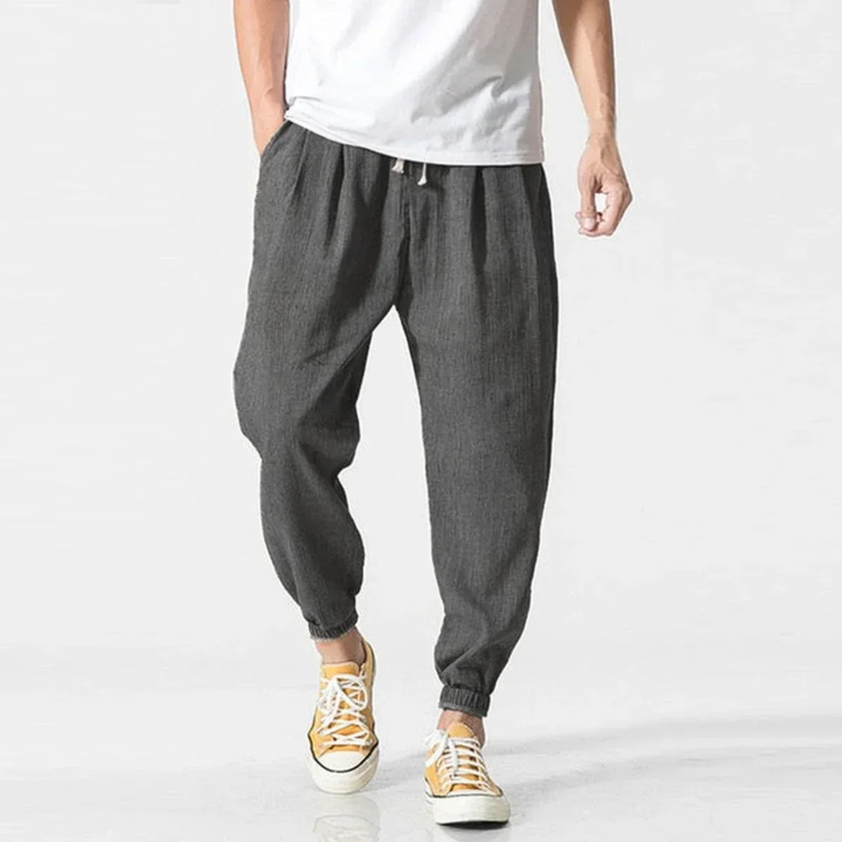 INCERUN Plus Size S-5XL Men Harem Pants Joggers Casual Wide Legs Trousers Loose Fitness Pant Male HipHop Haraj, photo 1 of 4