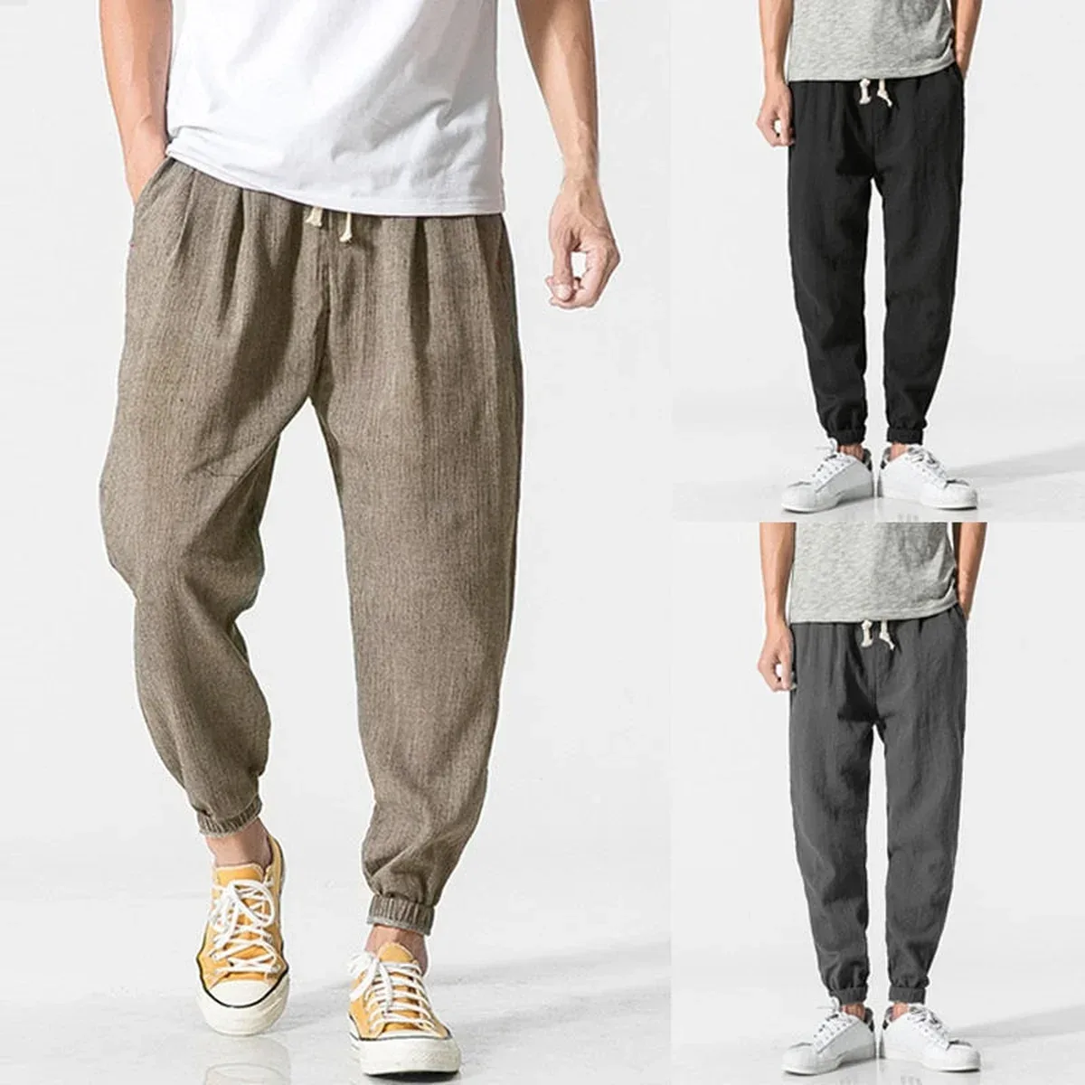 INCERUN Plus Size S-5XL Men Harem Pants Joggers Casual Wide Legs Trousers Loose Fitness Pant Male HipHop Haraj, photo 2 of 4
