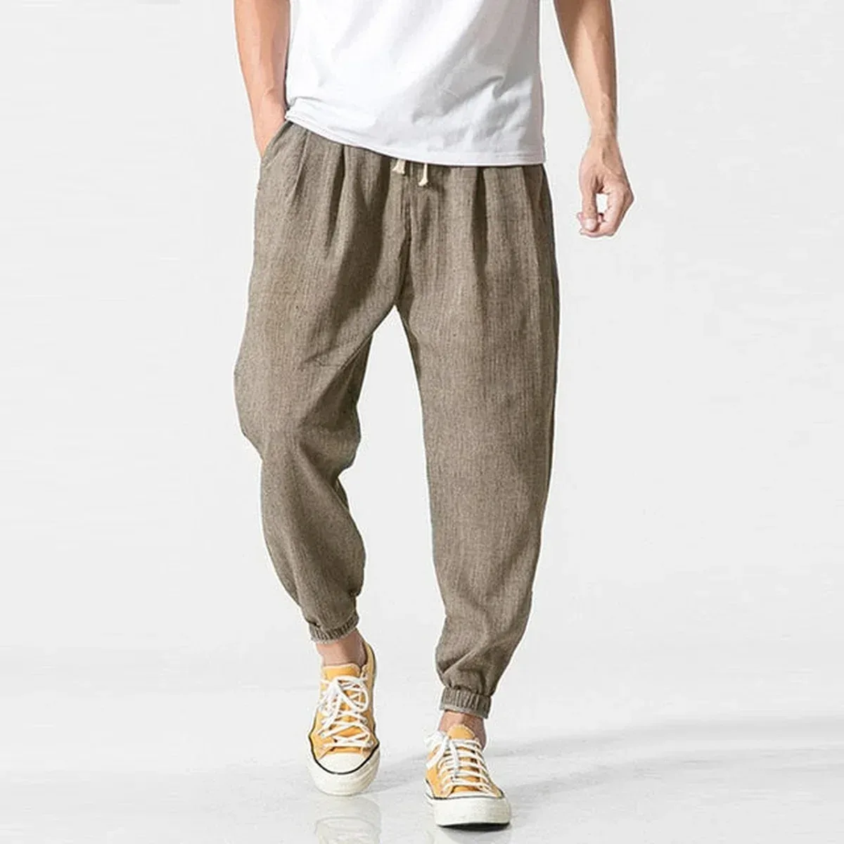 INCERUN Plus Size S-5XL Men Harem Pants Joggers Casual Wide Legs Trousers Loose Fitness Pant Male HipHop Haraj, photo 3 of 4