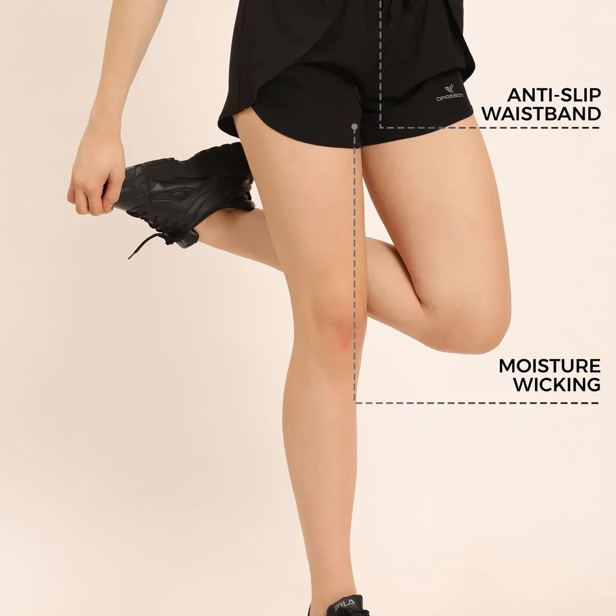 Dpassion Women Training Shorts Anti Slip Gym Activewear, photo 4 of 4