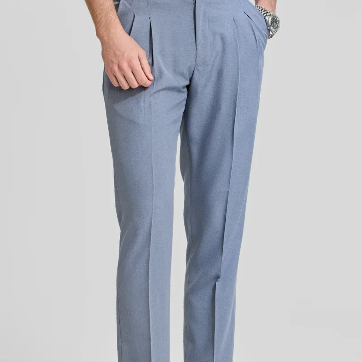 Greyish Blue Gurkha Trousers, photo 1 of 4