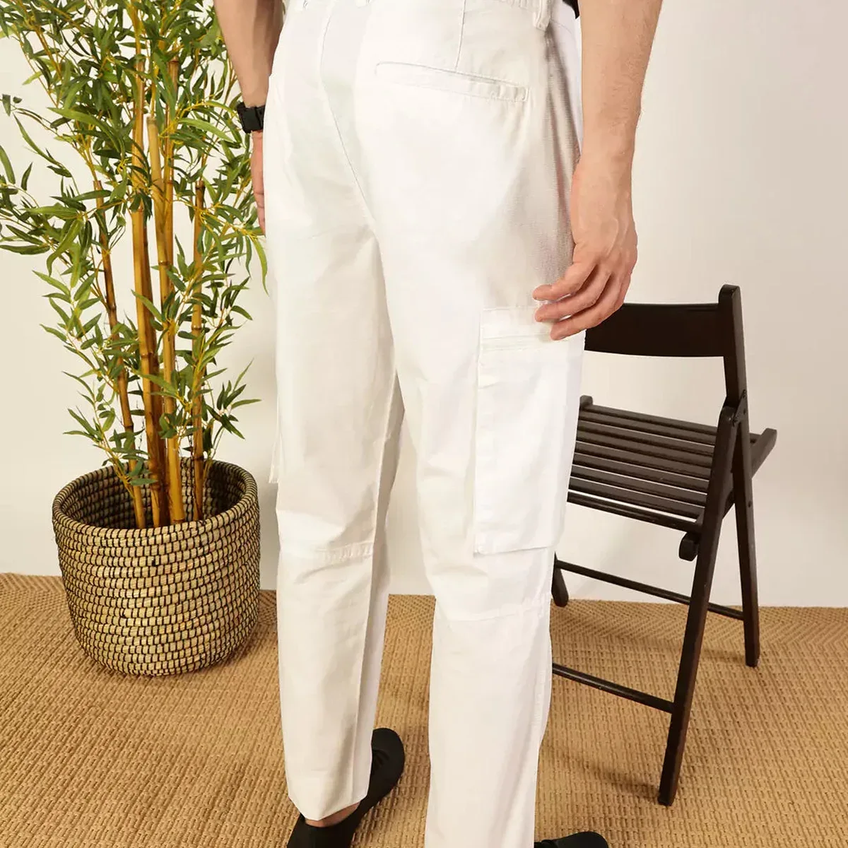 Men Smart Easy Wash Cargo Trousers, photo 3 of 4