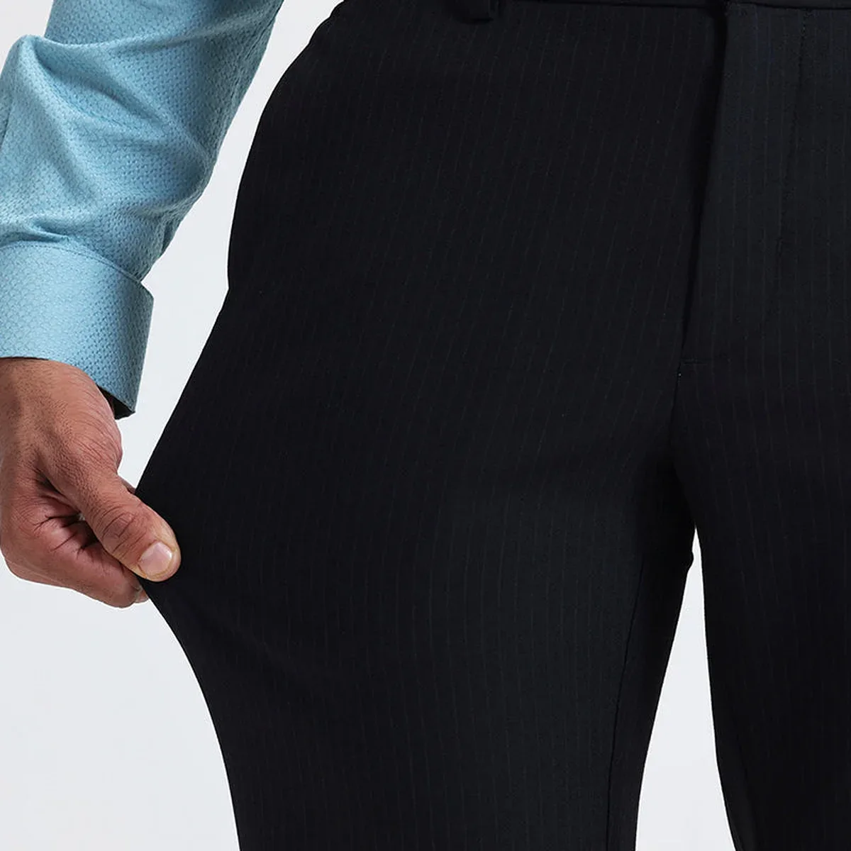 Flexi Fit - Dark Navy Stretchable Formal Trousers For Men, photo 1 of 4